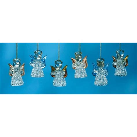 Clear Spun Glass Angel Ornament Divine Mercy Gift Shop