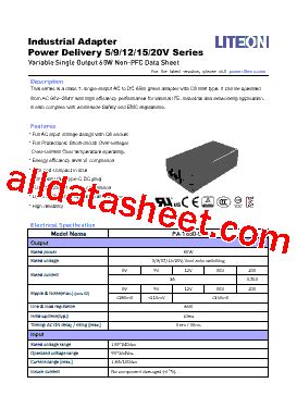 Pa Datasheet Pdf Lite On Technology Corporation