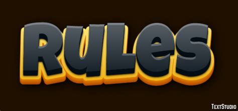 rules text effect  logo design word