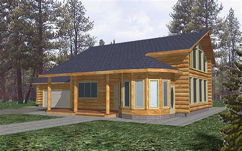 Log-cabin House Plan - 3 Bedrooms, 2 Bath, 2813 Sq Ft Plan 34-109