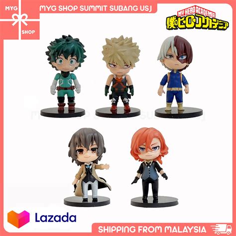 Oem My Hero Academia Anime Manga Chibi 10cm 5pcs Collectibles Action