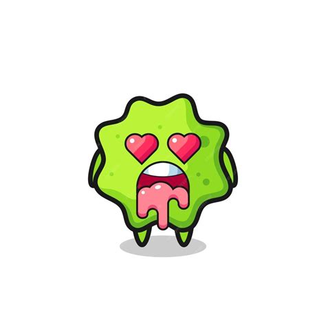 Premium Vector | The falling in love expression of a cute splat with ...
