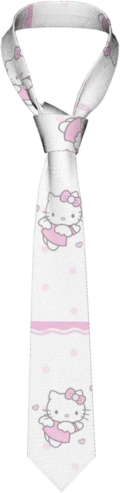 Cute Winged Hello Kitty Mens Necktie Self Tie Adjustable