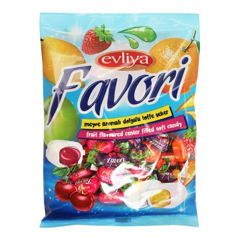 Order Evliya Favori Fruit Flavoured Center Filled Soft Candy Pouch