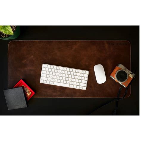 Londo Top Grain Leather Extended Mouse Pad, Leather Office Desk Mat ...