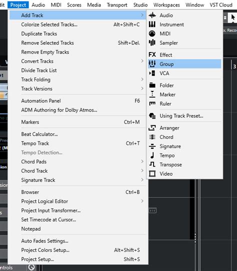 Group Tracks In Cubase Group Tracks In Cubase Help