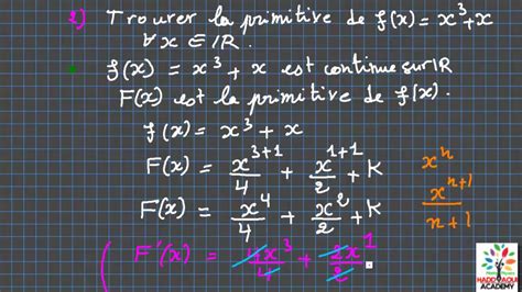 Primitive D Une Fonction Exercice Terminale 2Bac YouTube