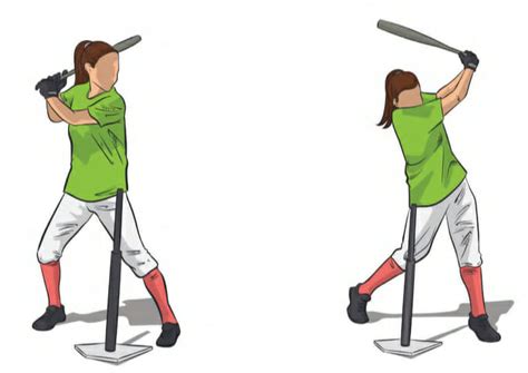 Swing Over The Tee Hitting Drill Softball Spot