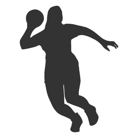 Female Handball Jumping Silhouette PNG SVG Design For T Shirts