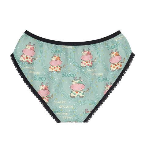 Cow Lingerie Women S Briefs Cute Anime Lingerie Kawaii Etsy