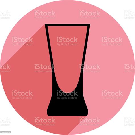 Alcohol Beverage Theme Icon Classic Blend Or Shake Glass Placed In