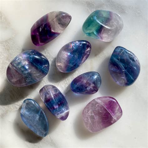 Rainbow Fluorite Tumbled Pocket Stone - Minera Emporium Crystal ...