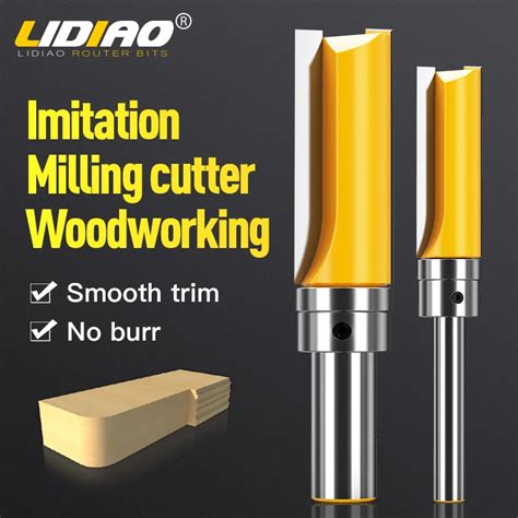 LIDIAO 6 35mm Shank Milling Cutter Wood Router Bit With Bearing Flush