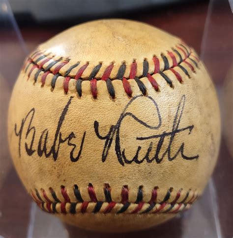 Babe Ruth Autographed Baseball America S Memories Authentic Famous Autographs