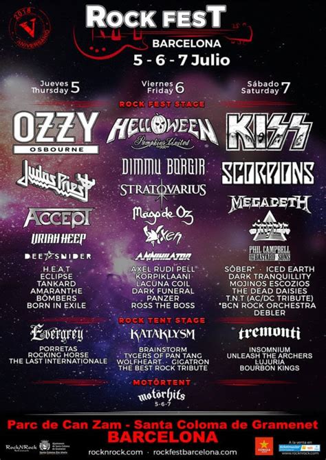 Rock Fest Barcelona Cierra El Cartel De Su Quinta Edici N Rock The