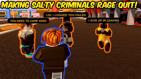 Three Salty Criminals Rage Quit In Roblox Jailbreak Youtube