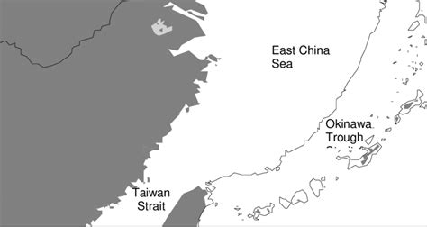 Map of the East China Sea area. | Download Scientific Diagram