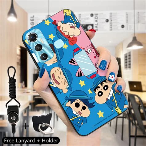 PMP Mall เคสสำหรบ Infinix Hot 10I เคสอจฉรยะ6 Smart 5 Pro 11เลน11S แหวนนว สายคลอง เคส