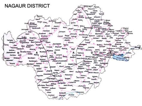 Nagaur District Map - View Nagaur District Road Map of Nagaur District