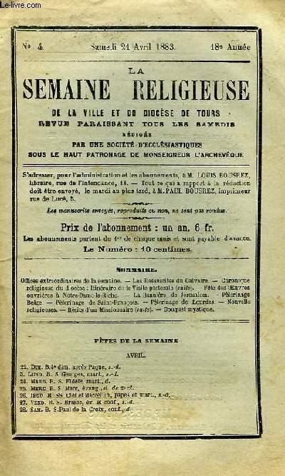 La Semaine Religieuse De La Ville Et Du Dioc Se De Tours N Me