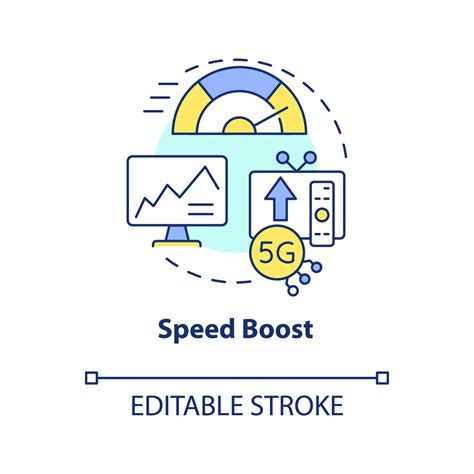 Speed boost concept icon. Improve telecom bandwidth. Involve IoT