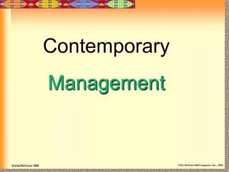 Ppt Contemporary Management Powerpoint Presentation Free Download