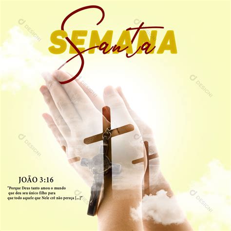 Semana Santa Social Media Post Editável PSD Photoshop download Designi