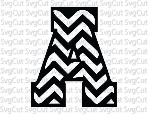 Chevron Letters Svg Print And Cut Chevron Alphabet Svg Dxf Epspng