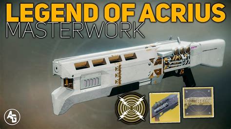 Legend Of Acrius Masterwork Destiny Exotic Catalyst Review Youtube