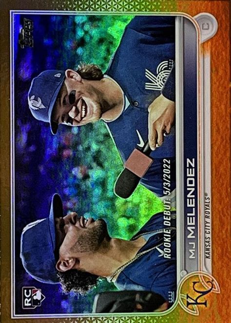 Mj Melendez 2022 Topps Update Rookie Debut Gold Foil Us73 Price