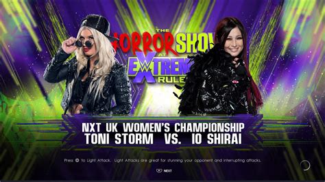 Wwe 2k22 Universe Mode Toni Storm Vs Io Shirai Youtube