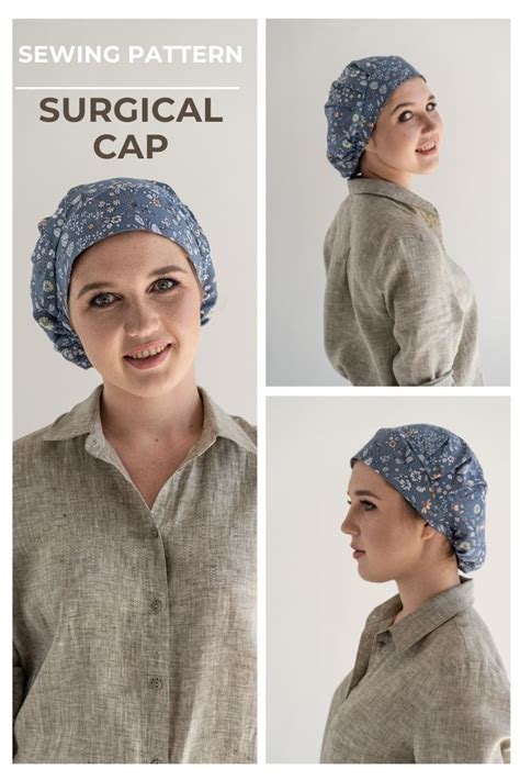 Bouffant Scrub Cap Pattern Pdf Surgical Cap Sewing Etsy Scrub Caps