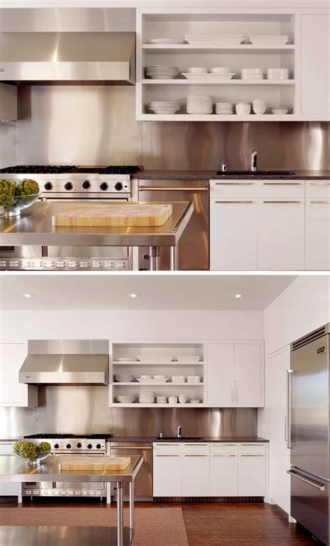 Kitchen Design Idea Install A Stainless Steel Backsplash For A Sleek Look