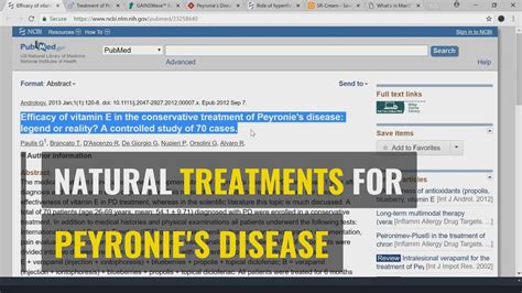 Natural Treatments For Peyronies Disease Youtube