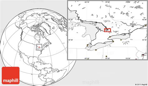Blank Location Map of Orillia