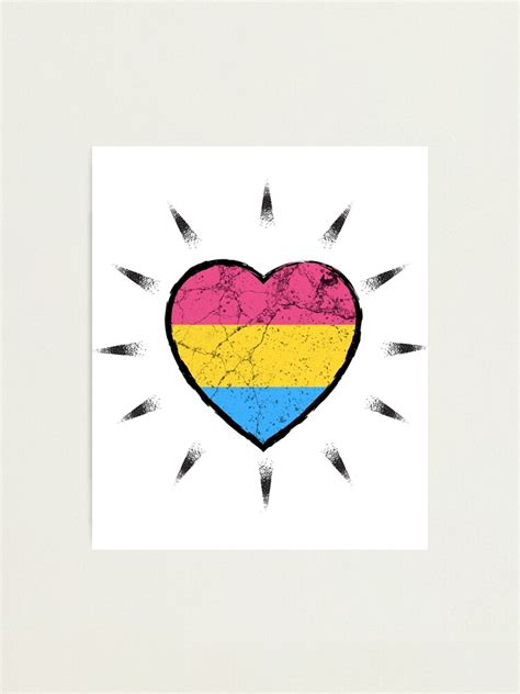 Lámina Fotográfica «el Corazón Pansexual Late Por La Diversidad Y El