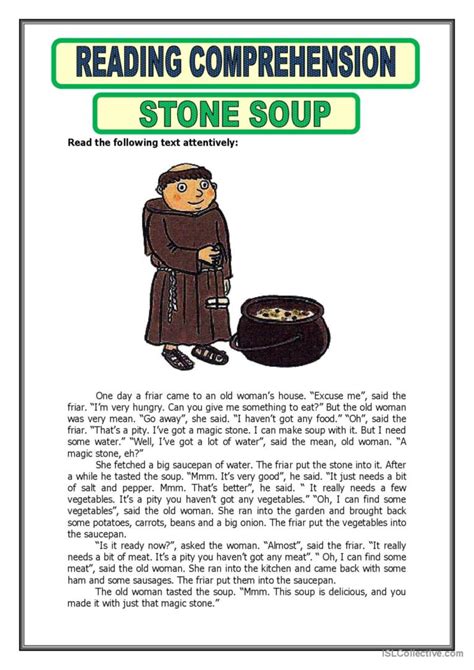 Stone Soup Comprehension Worksheet Atelier Yuwa Ciao Jp