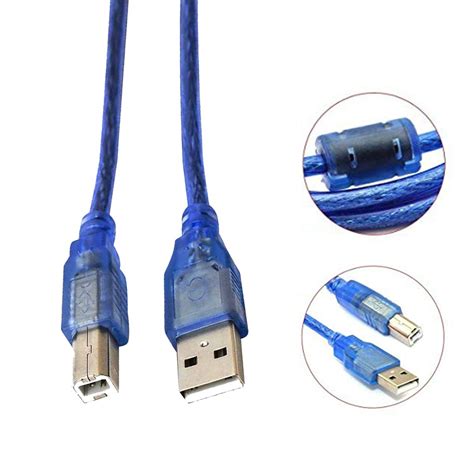 Cable Usb Para Impresora Metros Color Azul Digital Technology