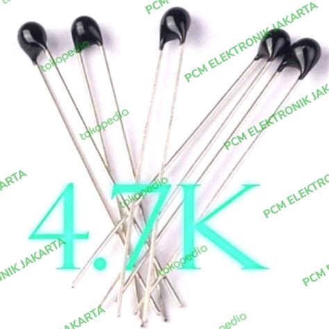 Jual Thermistor Sensor Suhu Temperature Ntc 4 7k 4k7 4 7kohm Ohm Hitam