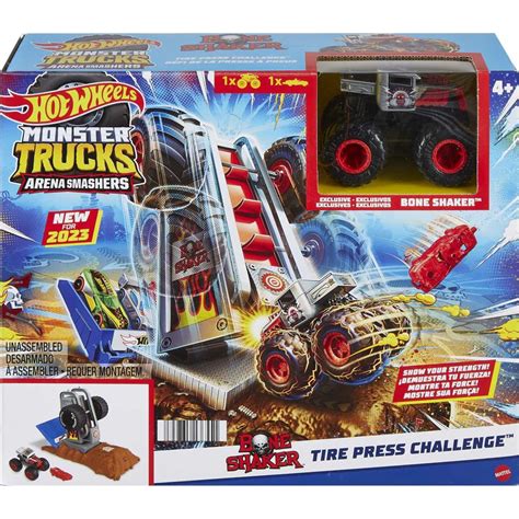 Mattel Hot Wheels Monster Trucks Arena World Bone Shaker Tire Challenge HNB87 HNB88 Toys Shop Gr
