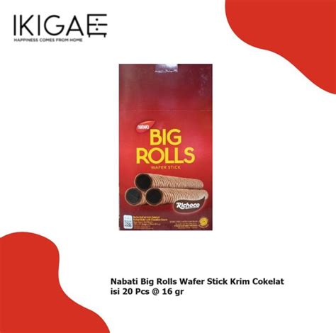 NABATI BIG ROLLS WAFER STICK KRIM COKELAT RICHOCO ISI 20 PCS Lazada