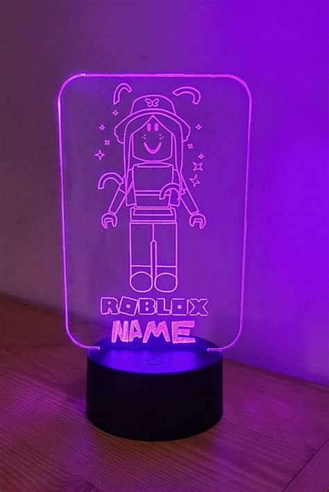 Personalised Roblox Night Light Children's Light Game Room Boys Night ...