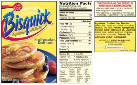 10 Bisquick Ingredients Pancakes Photo Bisquick Pancake Label