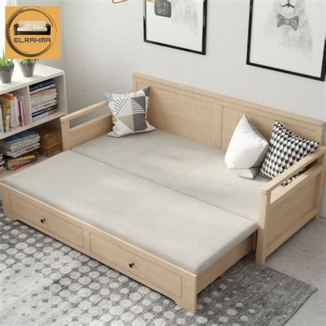 Jual Idea Sofabed Laci Kayu Jati Minimalis Multifungsi Model Terbaru