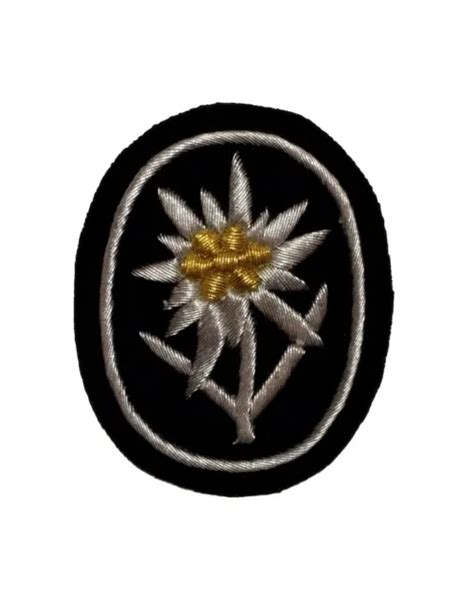 EDELWEISS DE BRAS officier élite Gebirgsjäger WW2 REPRODUCTION EUR 20