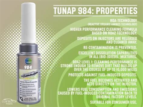 Tunap 984 Micro Flex Diesel Treatment / Additive 200ml - Cox Motor Parts