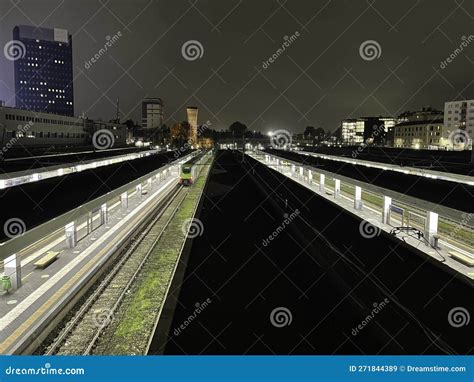 Porta Garibaldi Railway Station In Milan At Evening Stock Image Image