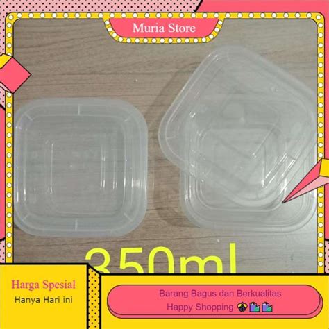 Jual Termurah Thinwal Kotak 350ml 50 Psc Food Container Box Tempat