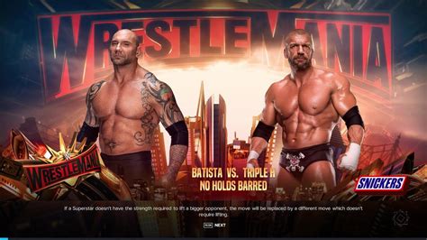 Triple H Vs Batista Wrestlemania Wwe K Youtube