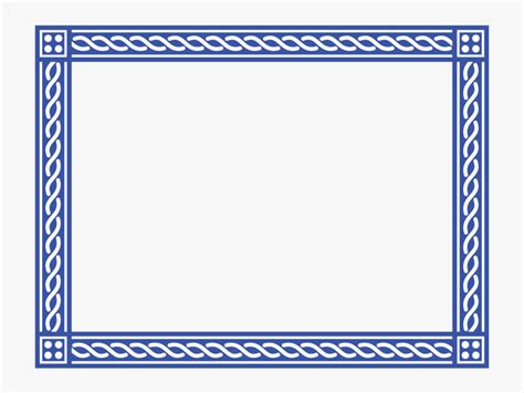 Certificate Border Design Blue